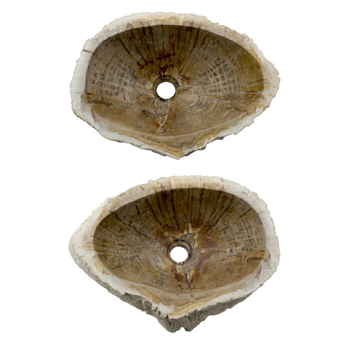 Indomarmer Petrified Wood Washbasin Set