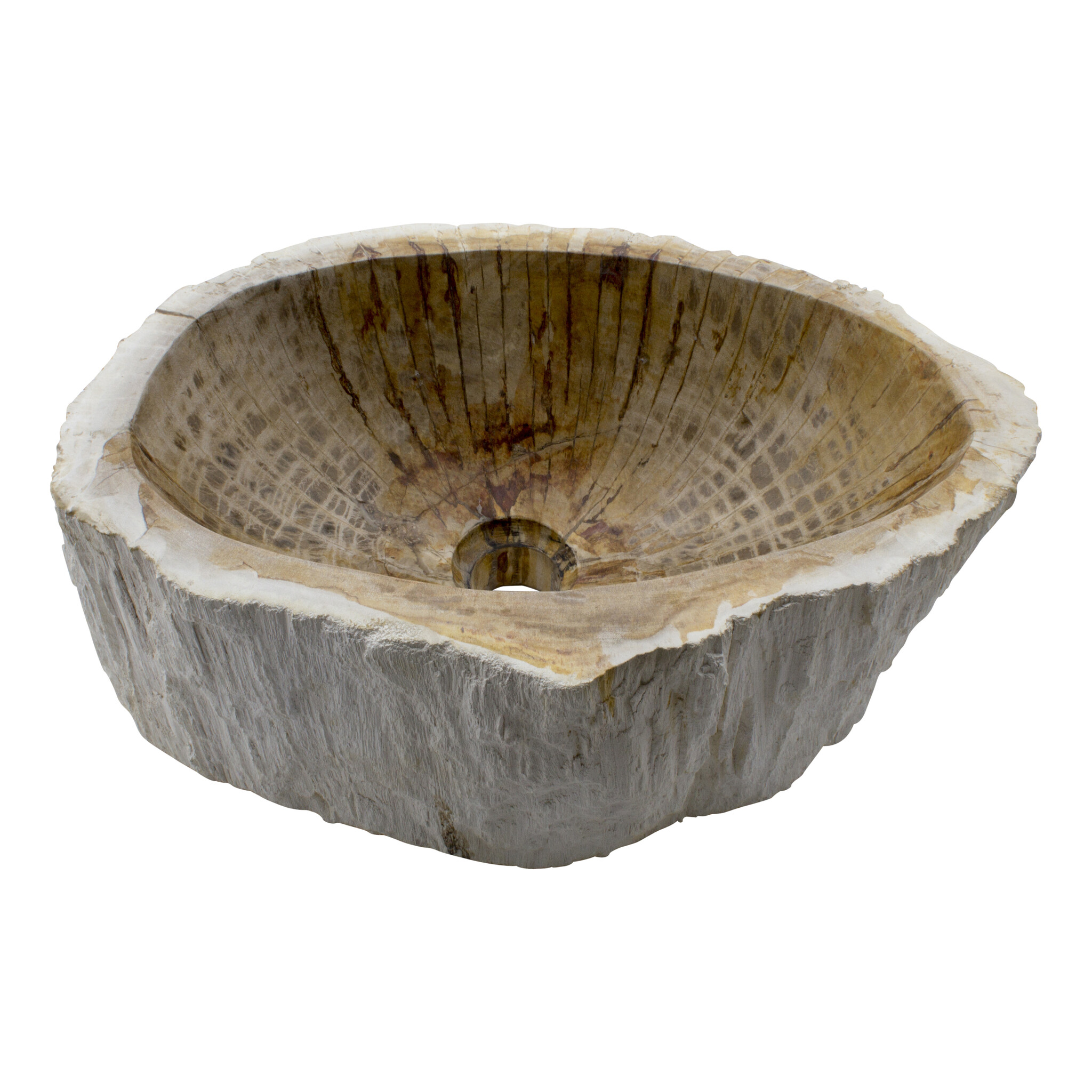 Indomarmer Petrified Wood Washbasin Set