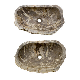 Indomarmer Petrified Wood Washbasin Set