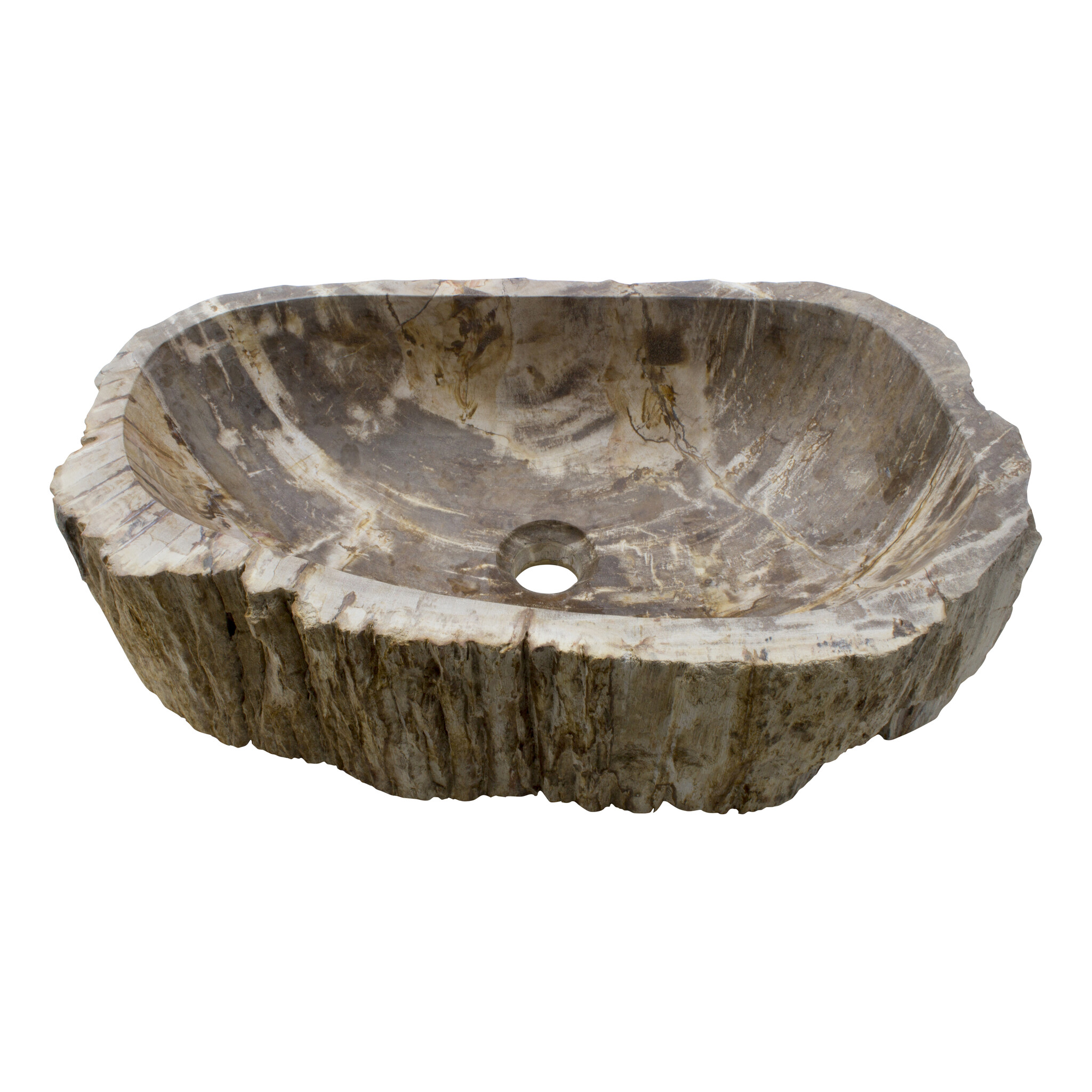 Indomarmer Petrified Wood Washbasin Set