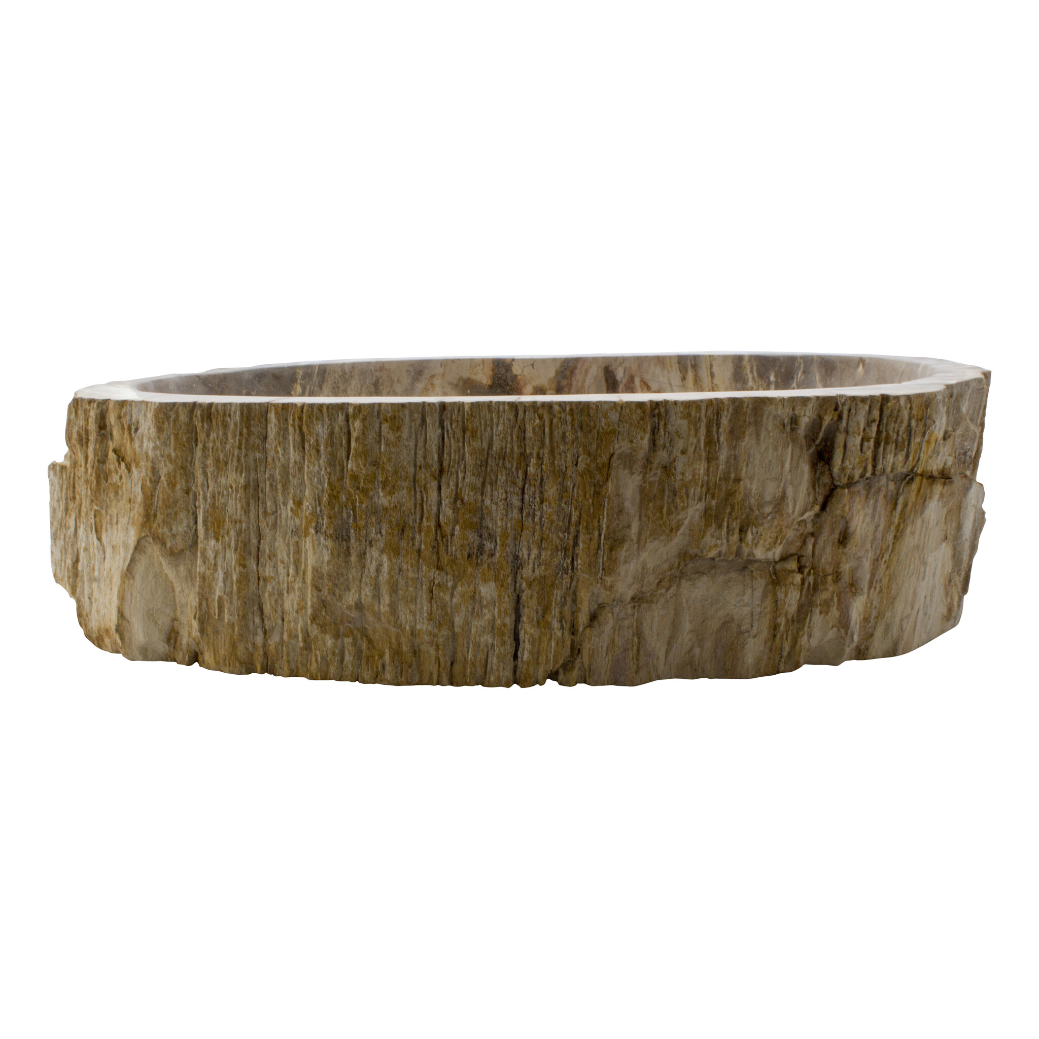 Indomarmer Set Waschbecken aus Versteinertes Holz