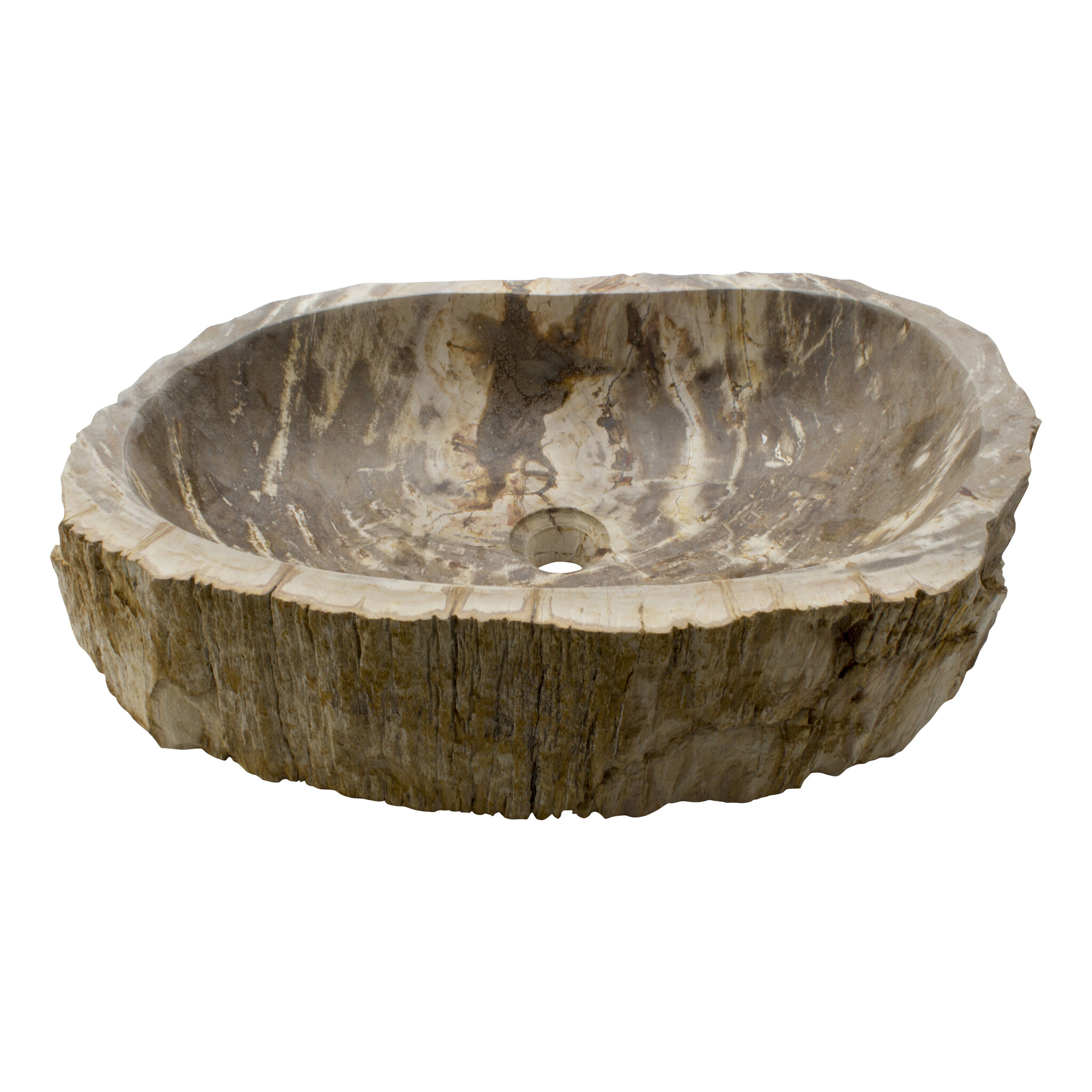 Indomarmer Petrified Wood Washbasin Set