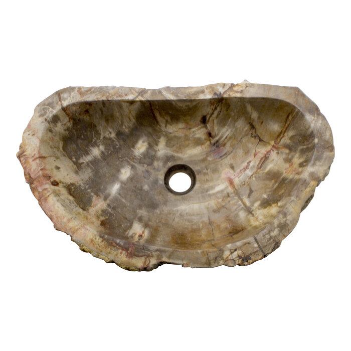 Indomarmer Washbasin of Petrified Wood 61x35x15cm