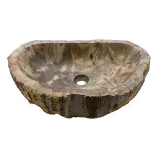 Indomarmer Washbasin of Petrified Wood 61x35x15cm