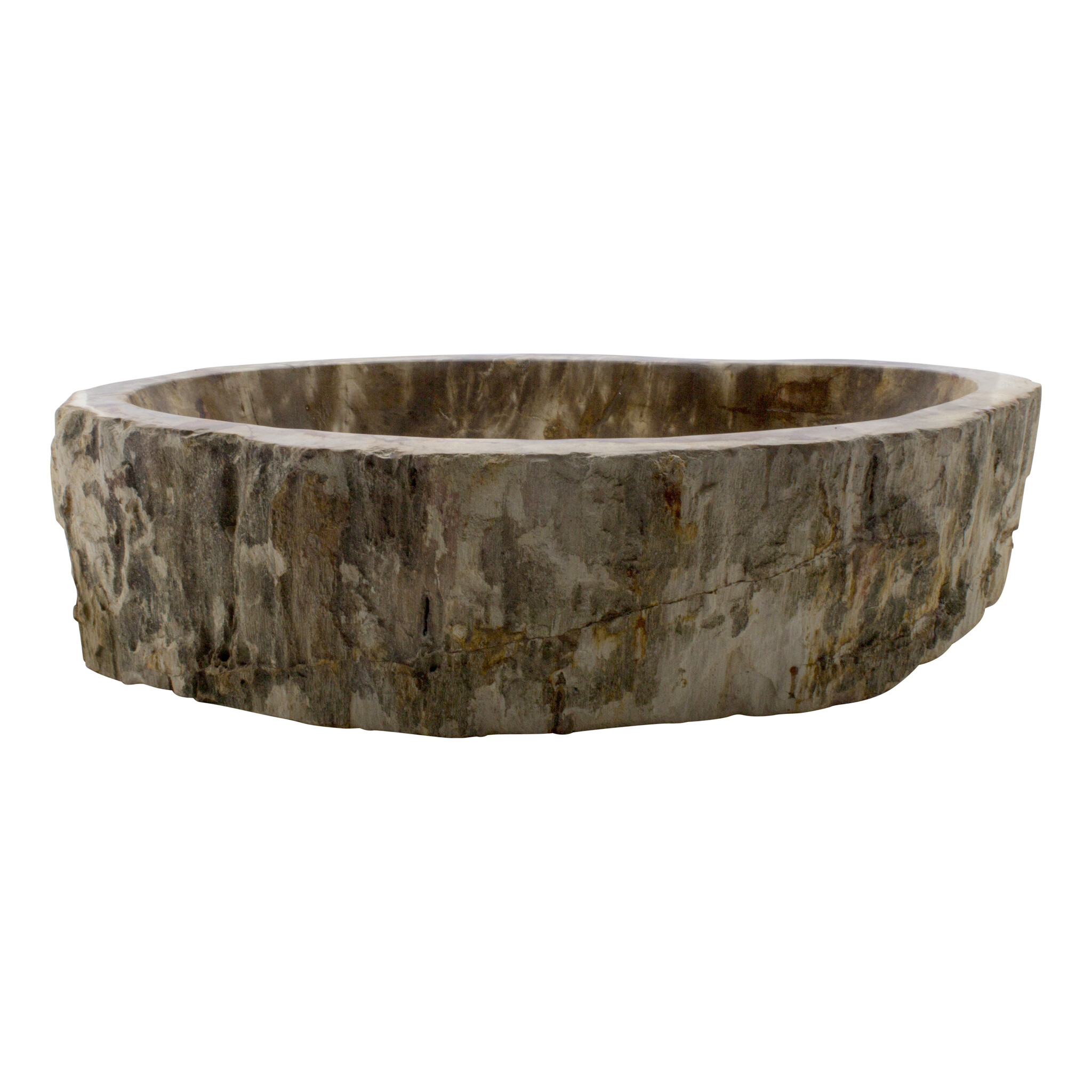 Indomarmer Waschbecken aus Versteinertes Holz 58x36x15cm