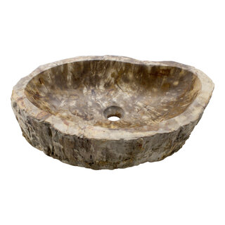 Indomarmer Washbasin of Petrified Wood 58x36x15cm