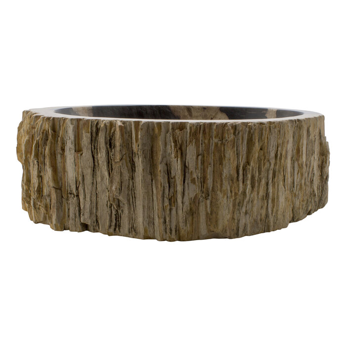 Indomarmer Waschbecken aus Versteinertes Holz 50x42x15cm