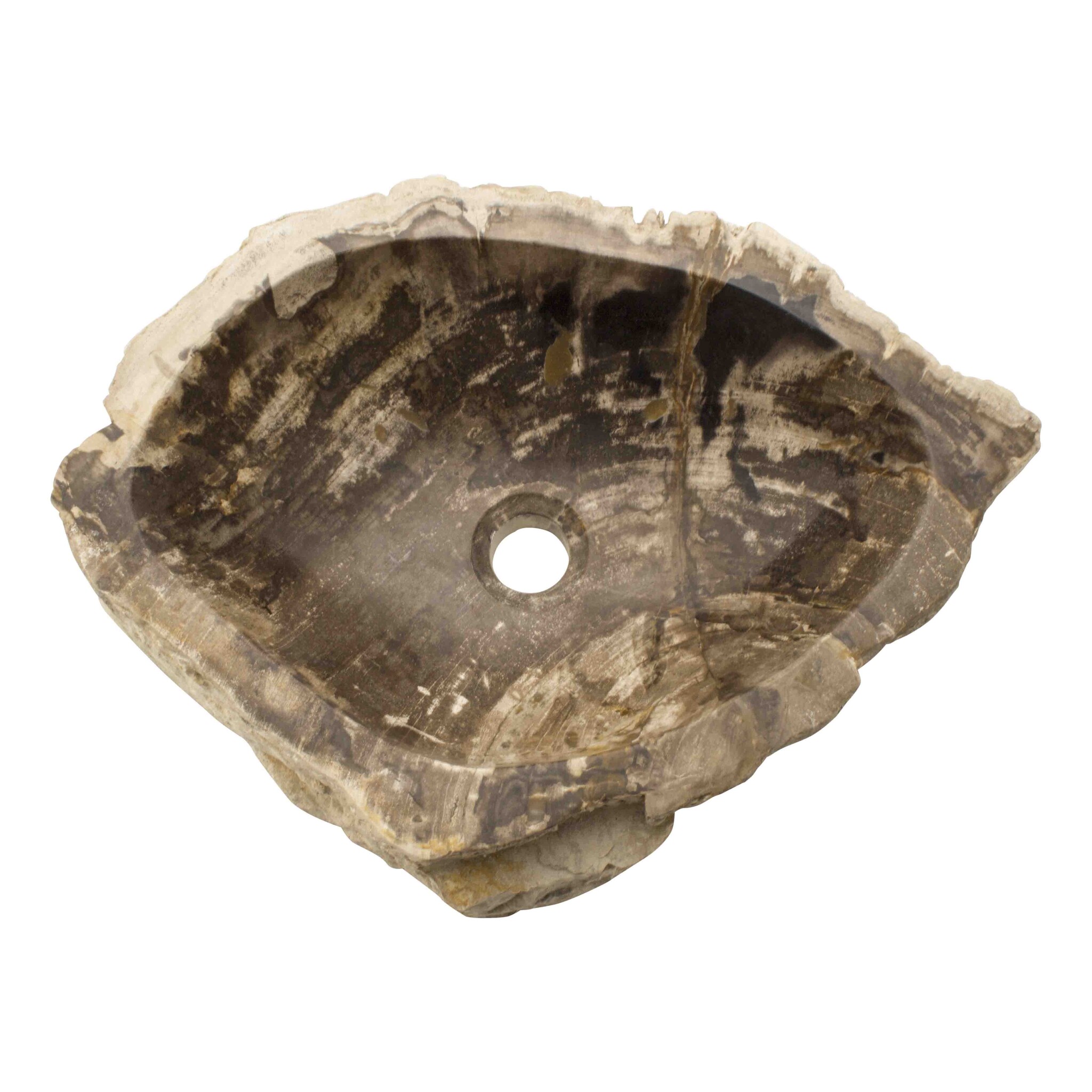 Indomarmer Washbasin of Petrified Wood 49x36x15cm