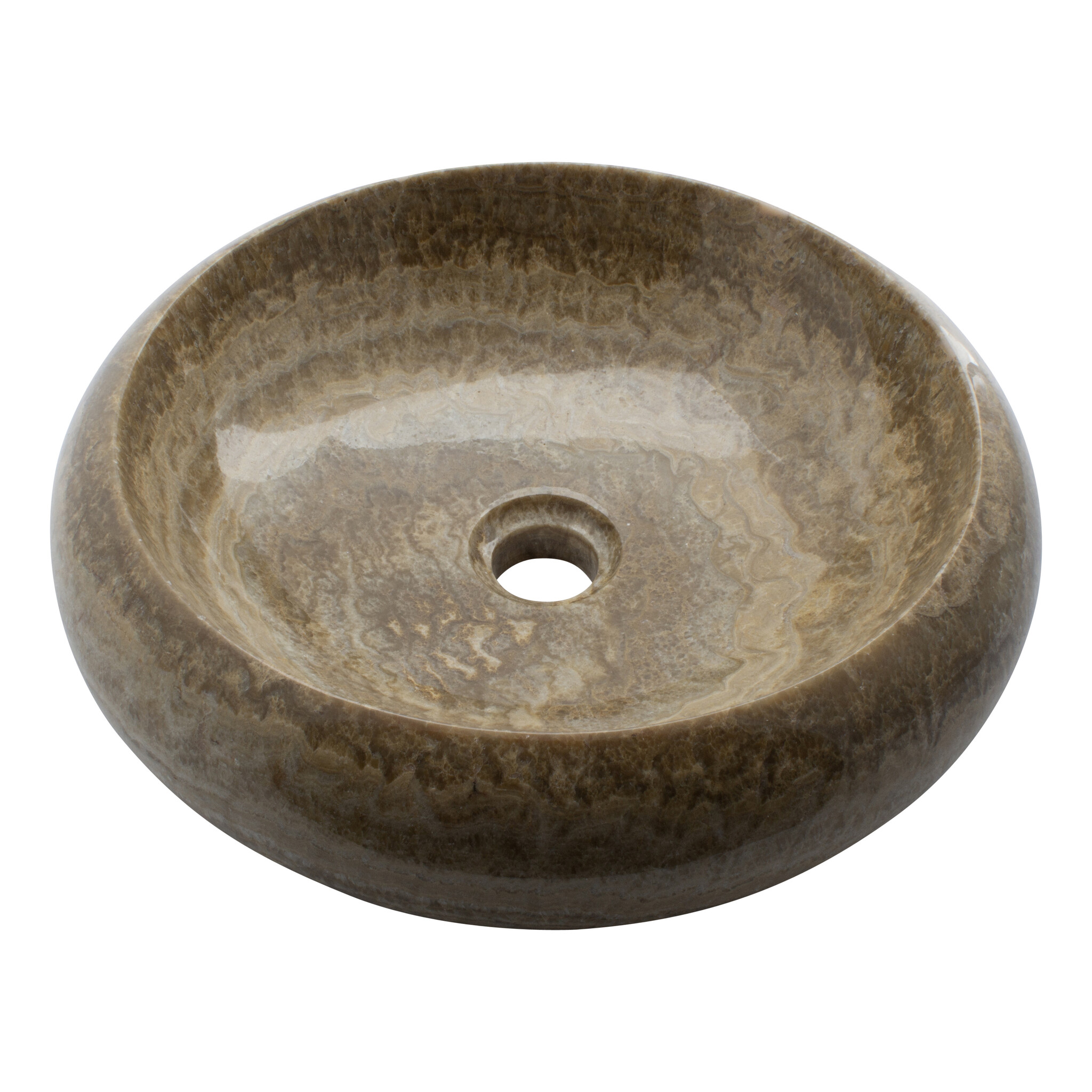 Indomarmer Sunset Onyx Waschbecken Donat Ø 40 x H 12 cm