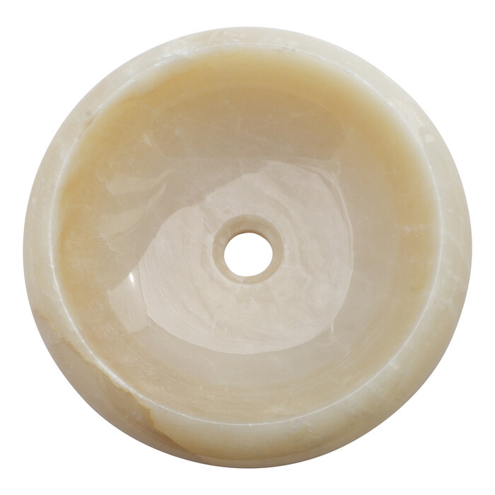 Indomarmer Onyx Waschbecken Donat Ø 40 x H 12 cm