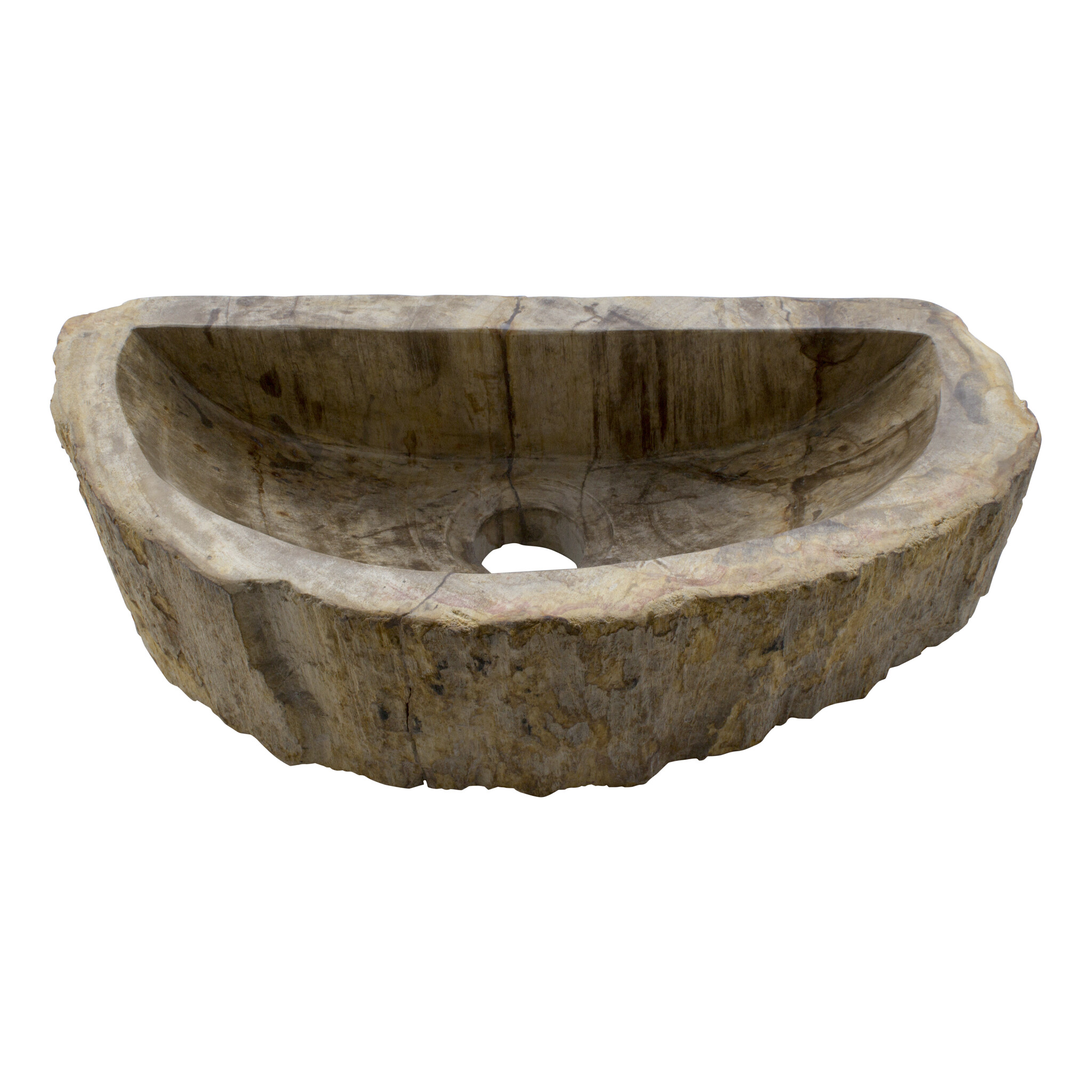 Indomarmer WC-Becken aus Versteinertes Holz