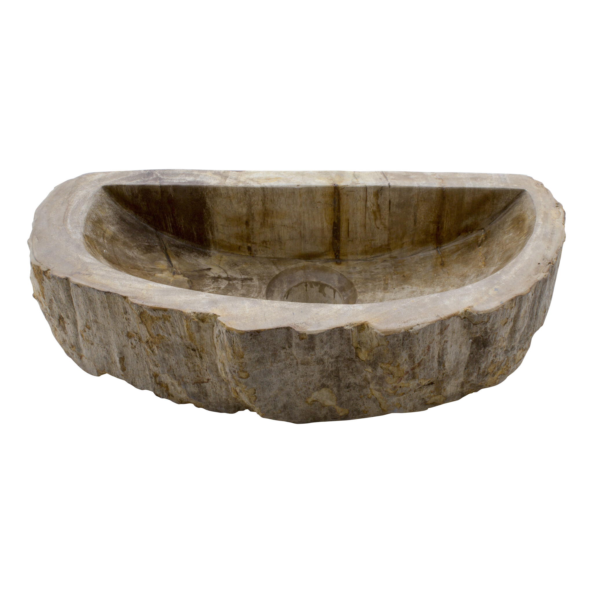 Indomarmer WC-Becken aus Versteinertes Holz