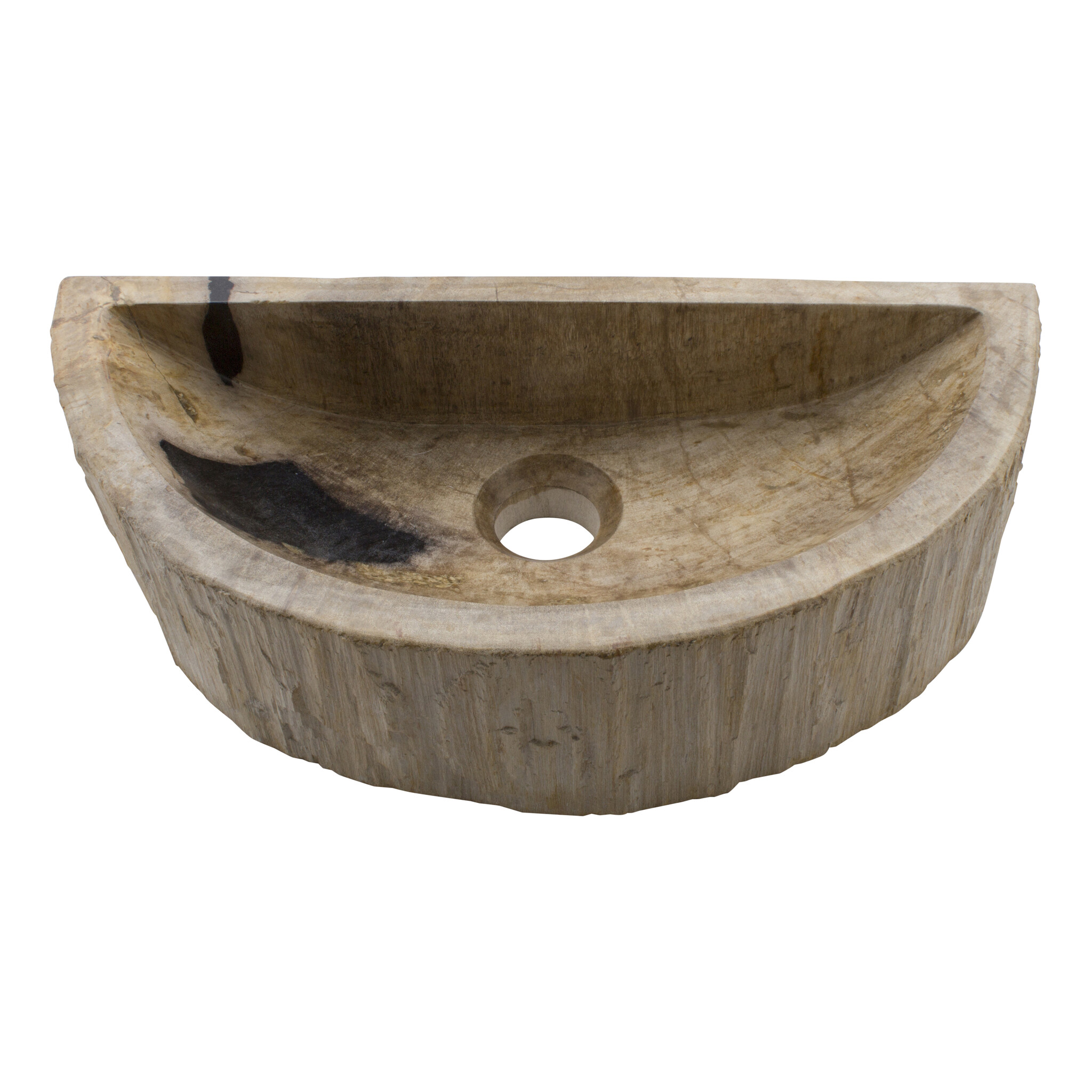 Indomarmer WC-Becken aus Versteinertes Holz