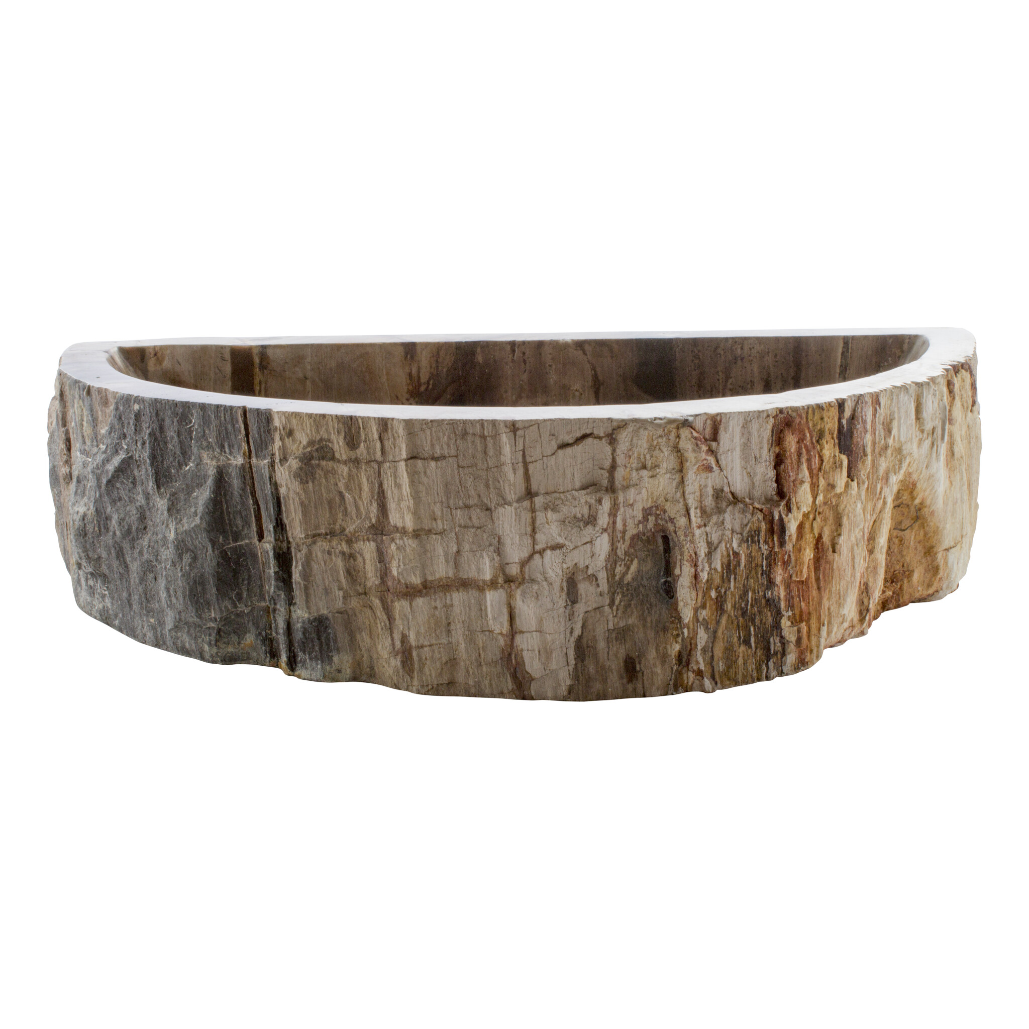 Indomarmer WC-Becken aus Versteinertes Holz