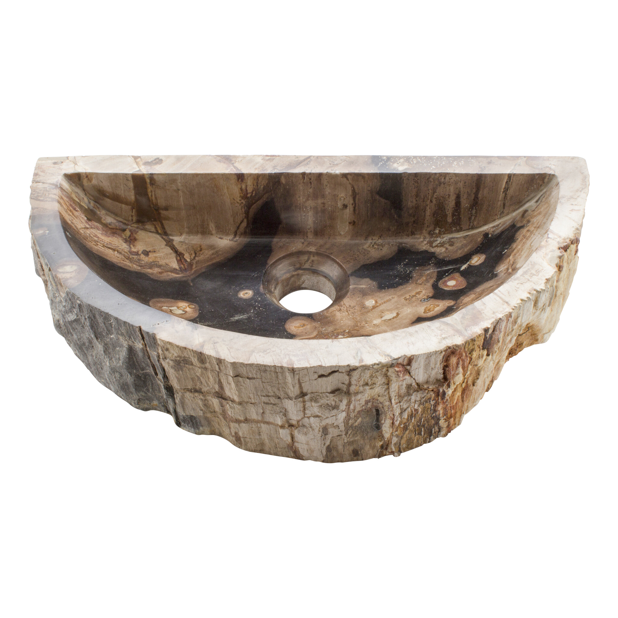 Indomarmer WC-Becken aus Versteinertes Holz