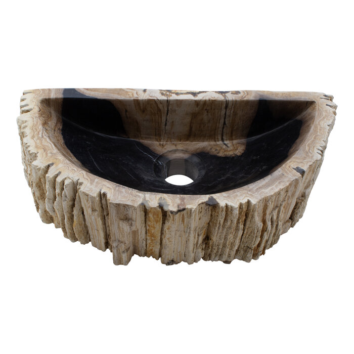 Indomarmer WC-Becken aus Versteinertes Holz