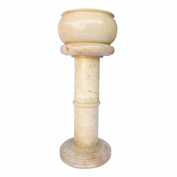 Indomarmer Set of Pedestals with Flower pot