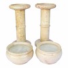Set of Pedestals with Flower pot