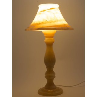 Indomarmer Runde Tischlampe Onyx
