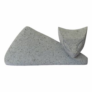 Indomarmer Abstrakte Katze aus Flussstein