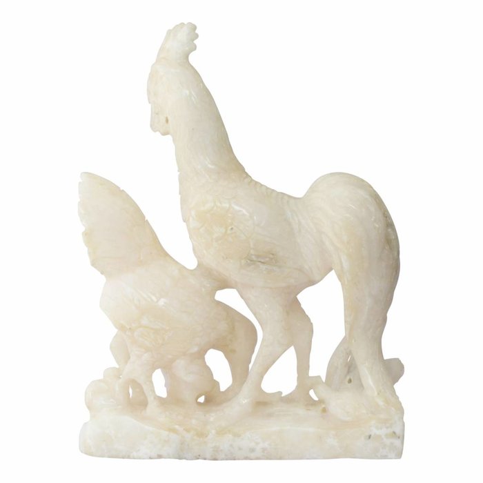 Indomarmer Hühnerfamilie aus Onyx