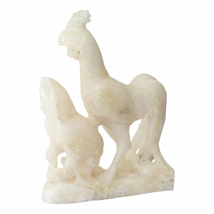 Indomarmer Hühnerfamilie aus Onyx