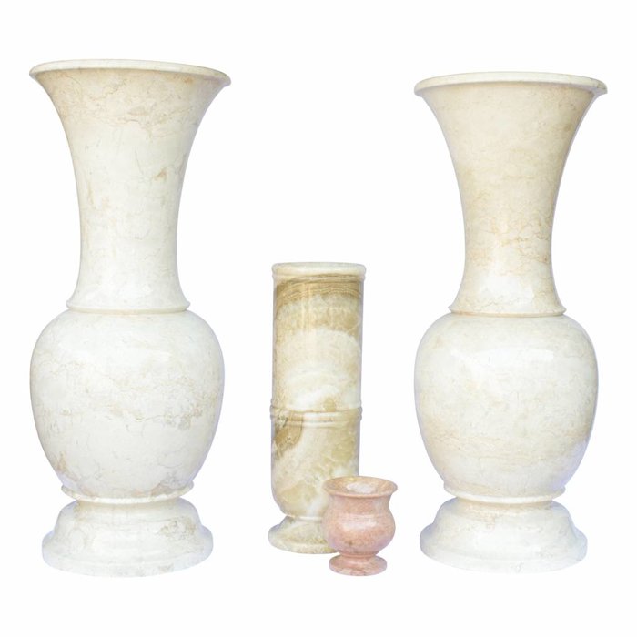 Indomarmer Regenschirm Vase aus Onyx H60cm Ø20cm