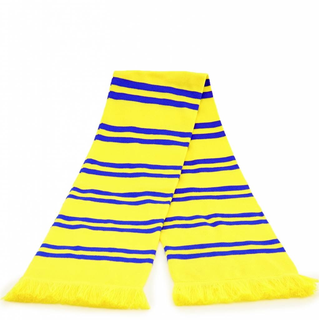 Topfanz Sjaal geel met blauwe strepen - STVV