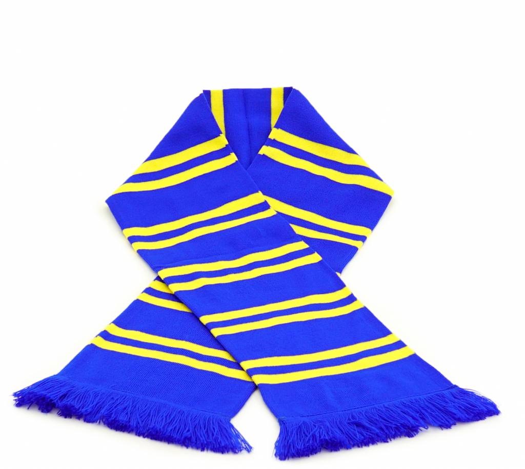 Topfanz Sjaal blauw met gele strepen - STVV