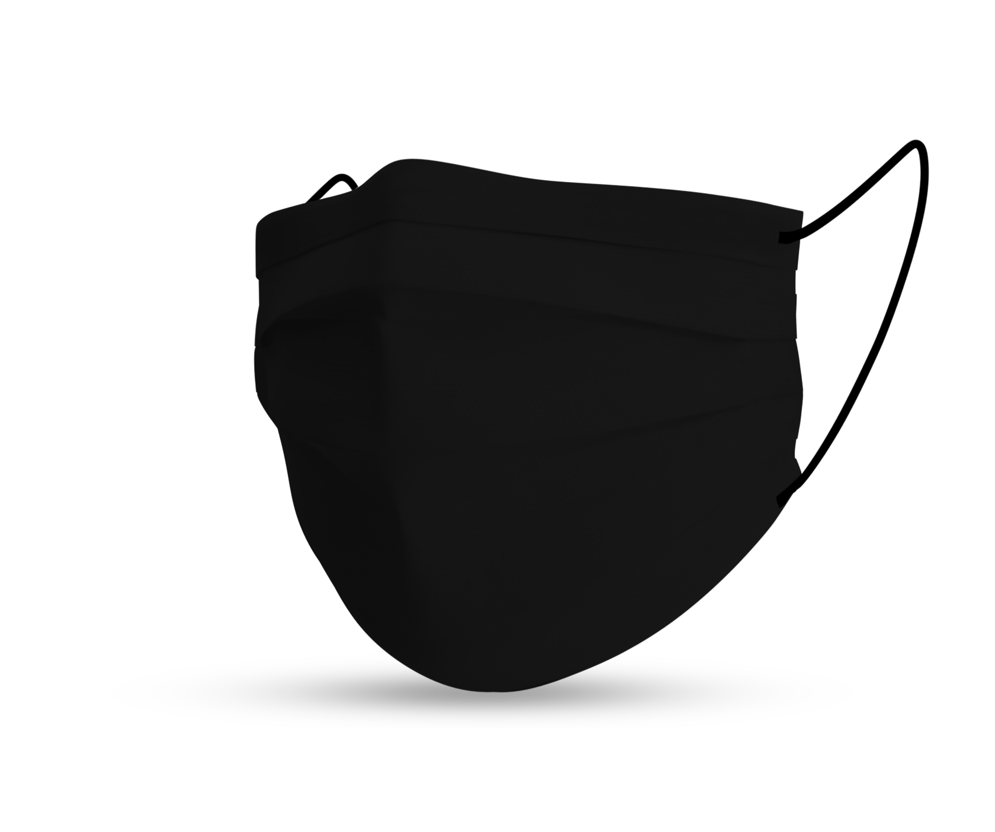 Topfanz Mondmasker black cotton set pure black (4x)