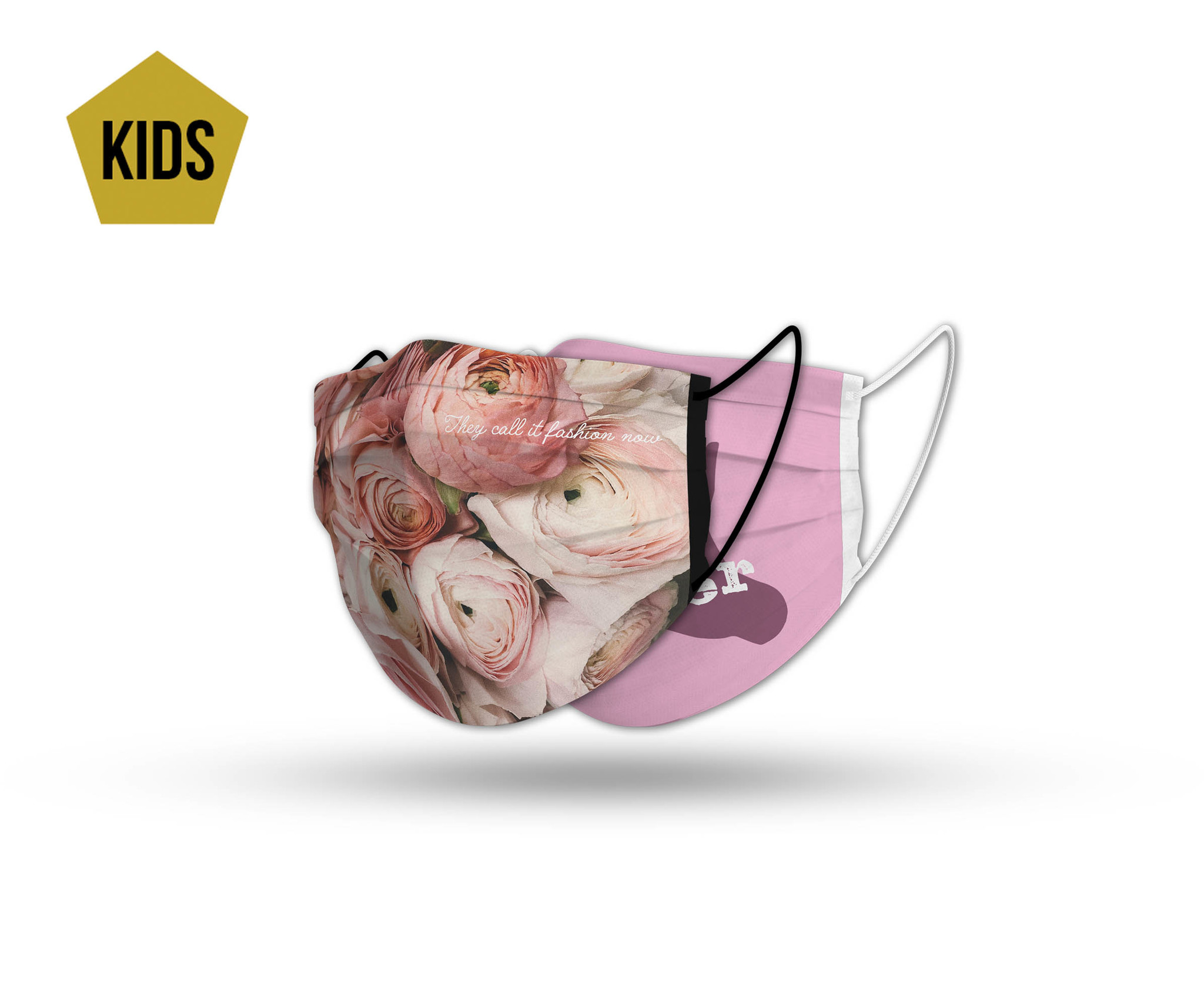 Topfanz Face mask kids pink set (2x)