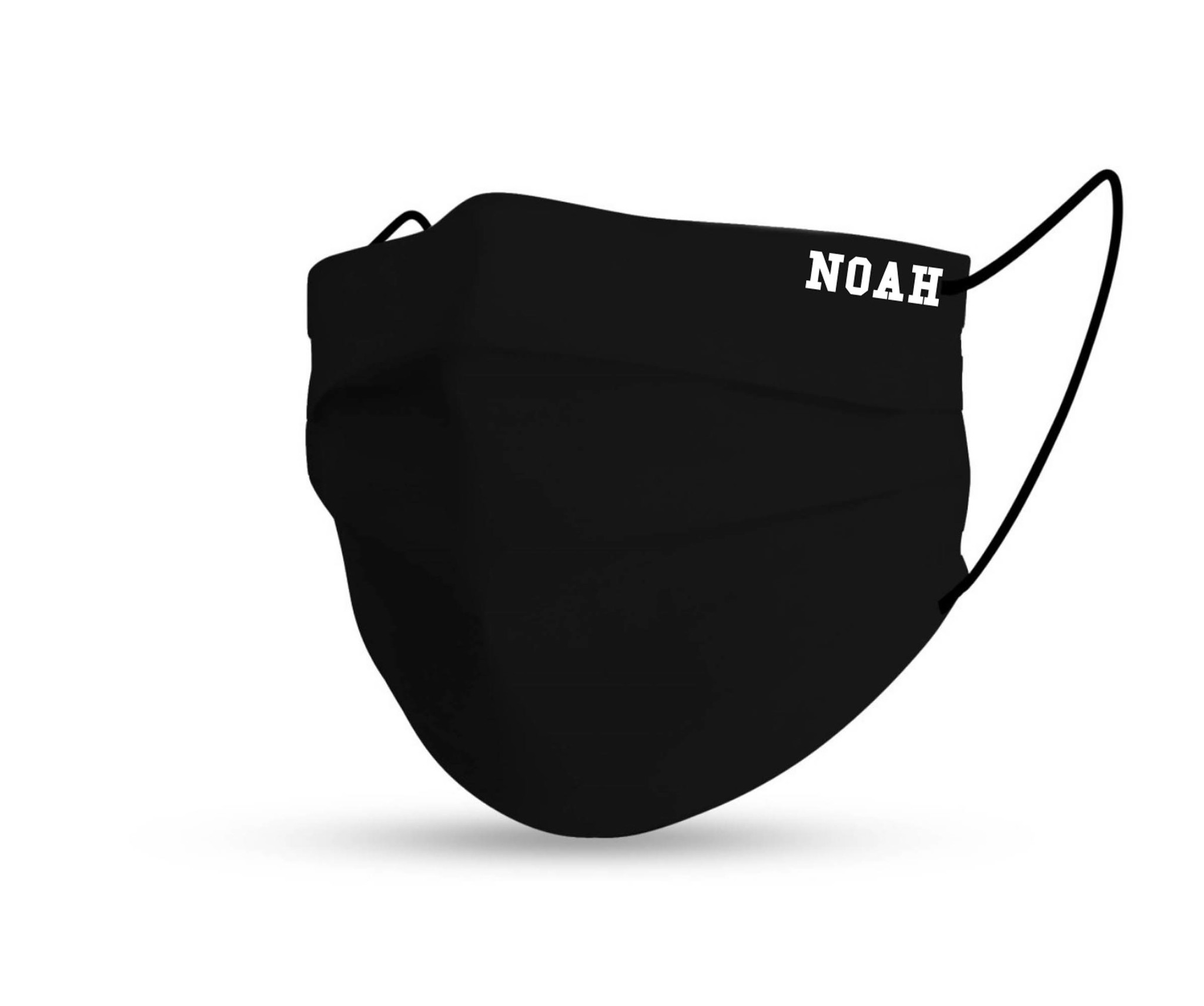 Topfanz Masque black avec votre nom - KIDS