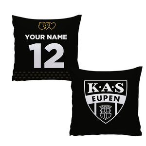 Personalisierbar kissen schwarz  - logo KAS Eupen