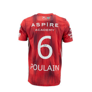 KASE Shirt Red - Matchworn vs Charleroi Player Nr 6 Benoit Poulain