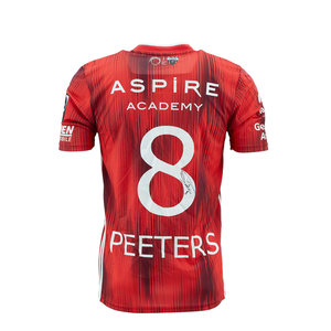 KASE Shirt Red - Matchworn vs Charleroi Player Nr 8 Stef Peeters