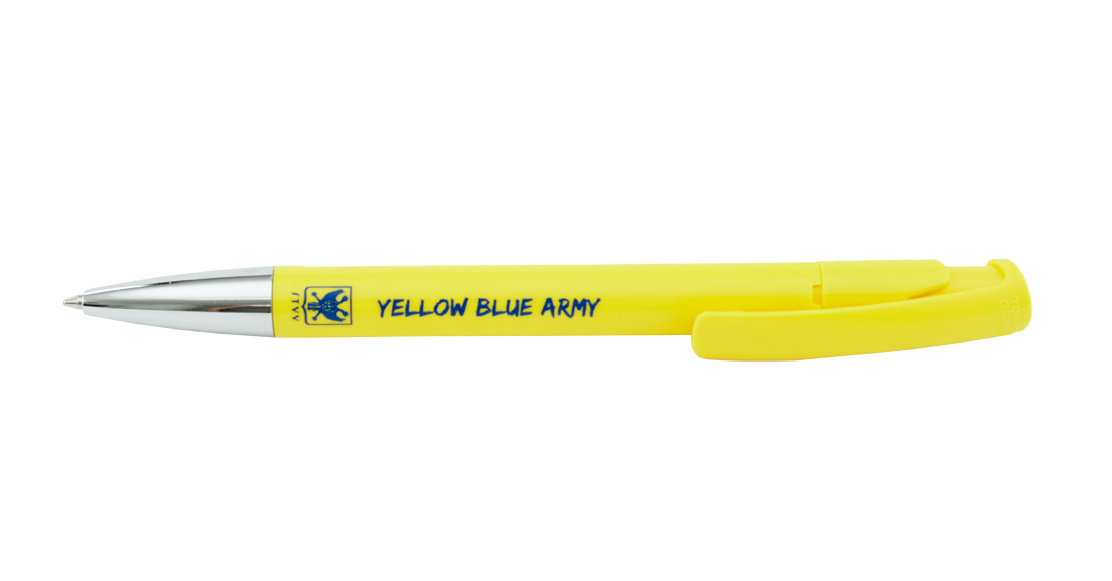 Topfanz Pen geel Yellow Blue Army