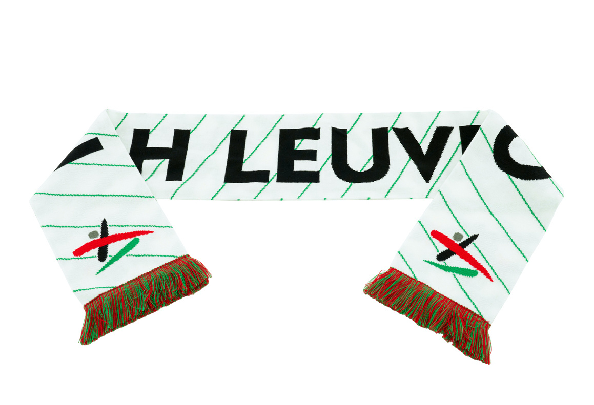 Topfanz Scarf white green stripes OH Leuven