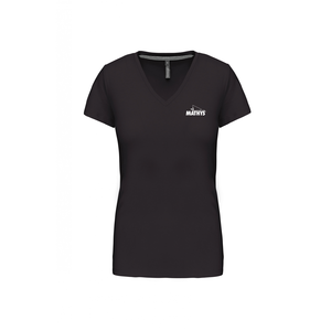 T-shirt V dark grey Mathys femme