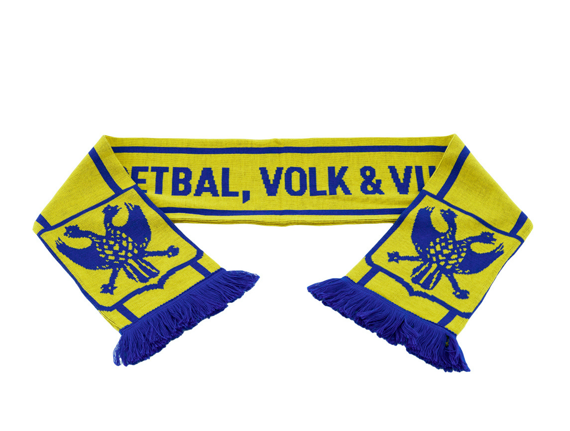 Topfanz Echarpe jaune voetbal, volk & vuur