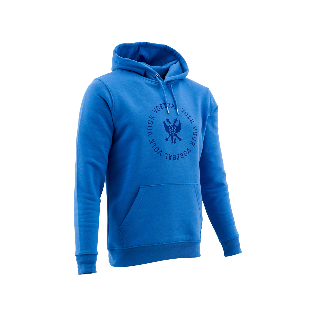 Topfanz Hoodie blauw voetbalvolkvuur cirkel