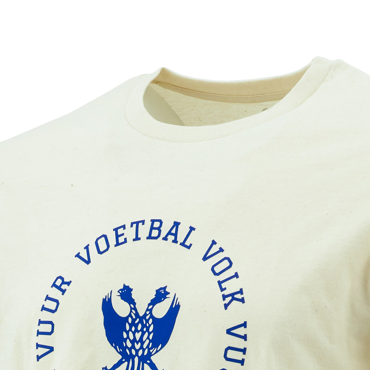 Topfanz T-shirt gebroken wit voetbalvolkvuur cirkel