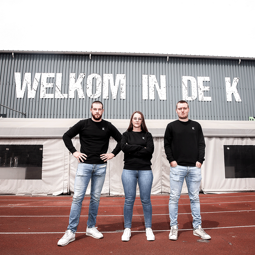 Topfanz Sweater zwart "DE K"