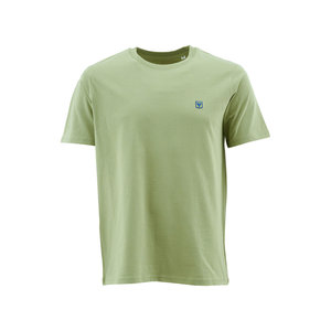 T-shirt licht groen geborduurd clublogo