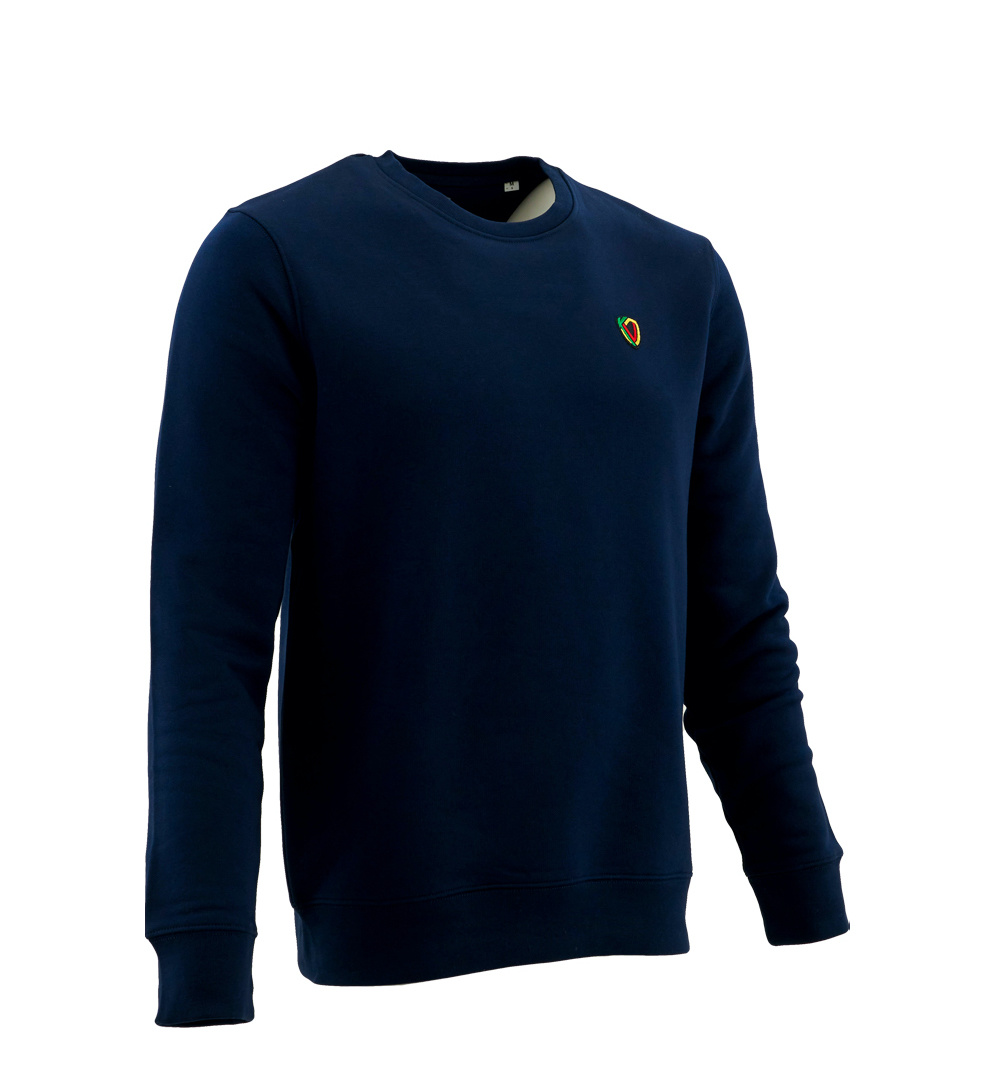 Topfanz Dark blue sweater with embroidered logo - KVO