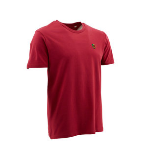 Rode t-shirt met geborduurd logo - KVO