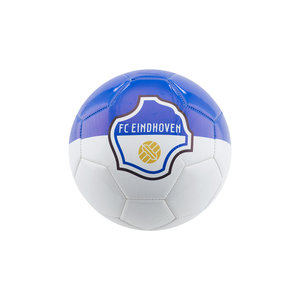 Ballon de foot taille 5 logo bleu-blanc