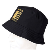 Topfanz Chapeau de pêcheur  double face logo doré - rayé