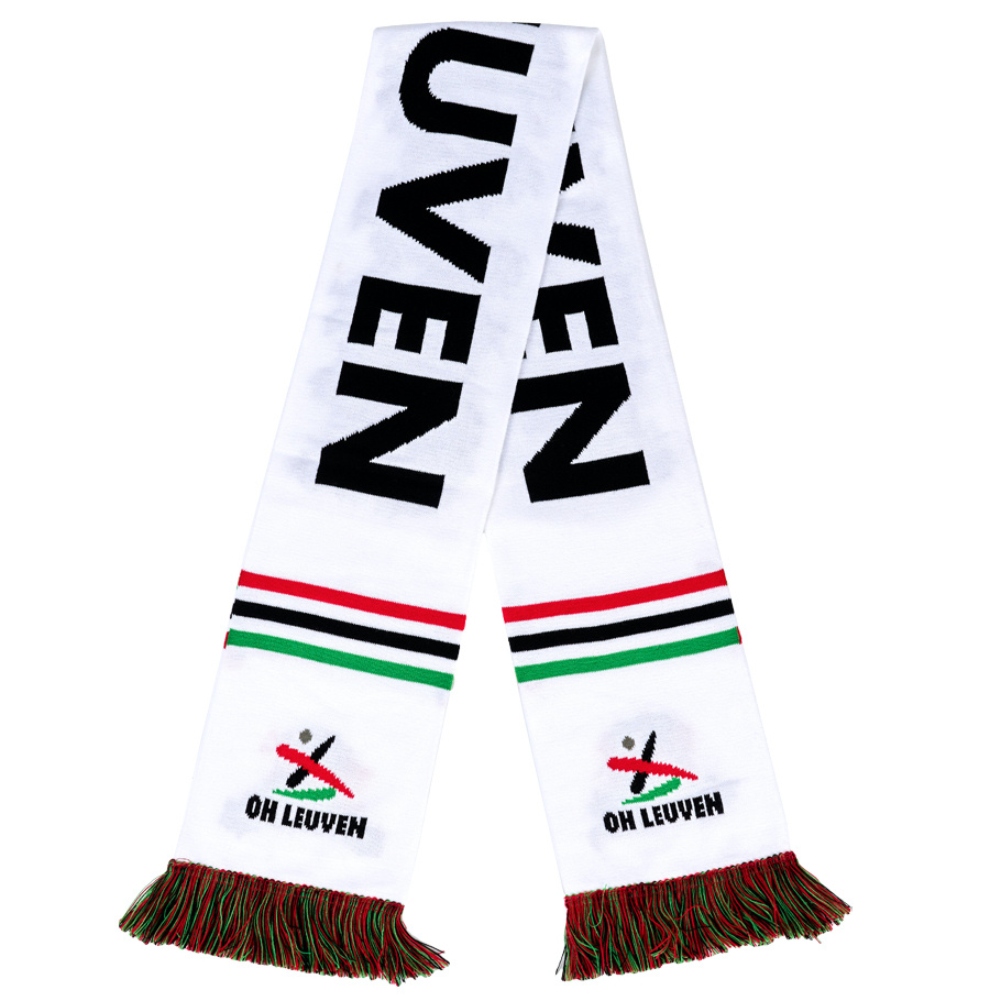 Topfanz Scarf white with 3 stripes OH Leuven