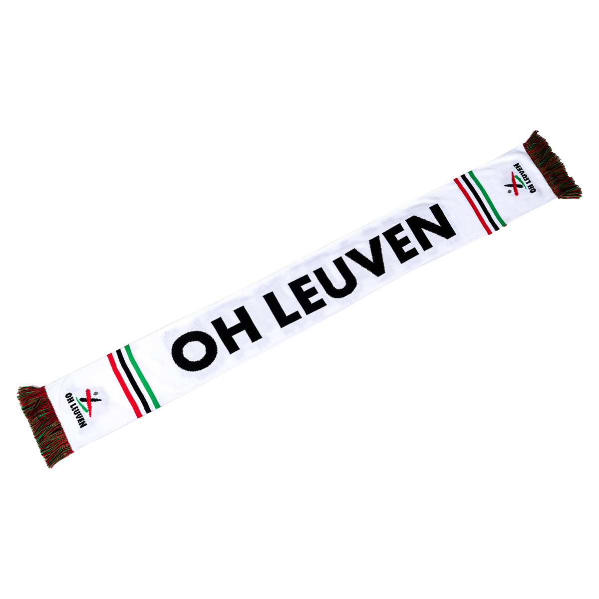 Topfanz Scarf white with 3 stripes OH Leuven