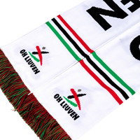 Topfanz Scarf white with 3 stripes OH Leuven